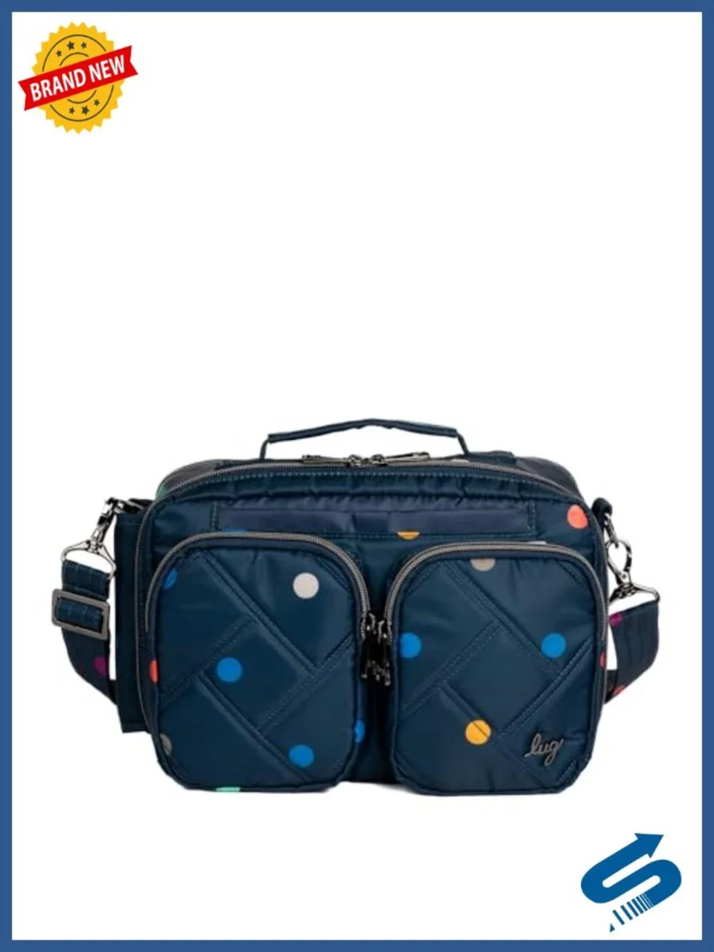 Lightweight Polyester Crossbody Purse with Multiple Pockets